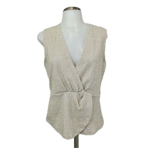 J. Crew Tops - New J. Crew 365 Womens Boucle Blouse Top Tank Peplum Knotted
